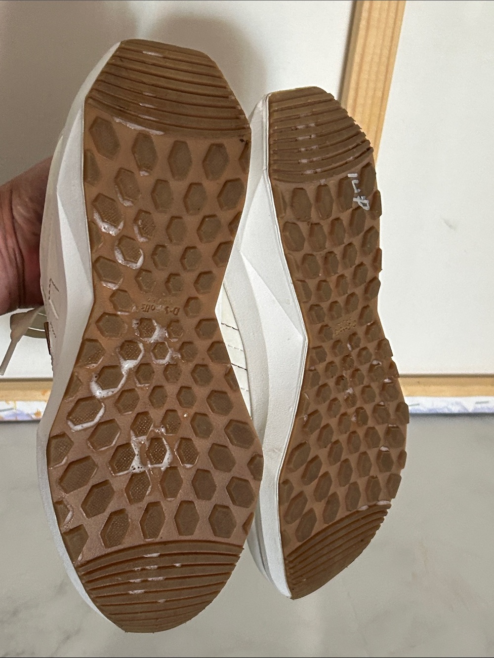 Women’s Cream Casual Sneakers - Neutral Lace-Up Comfort - Picture 5 of 7